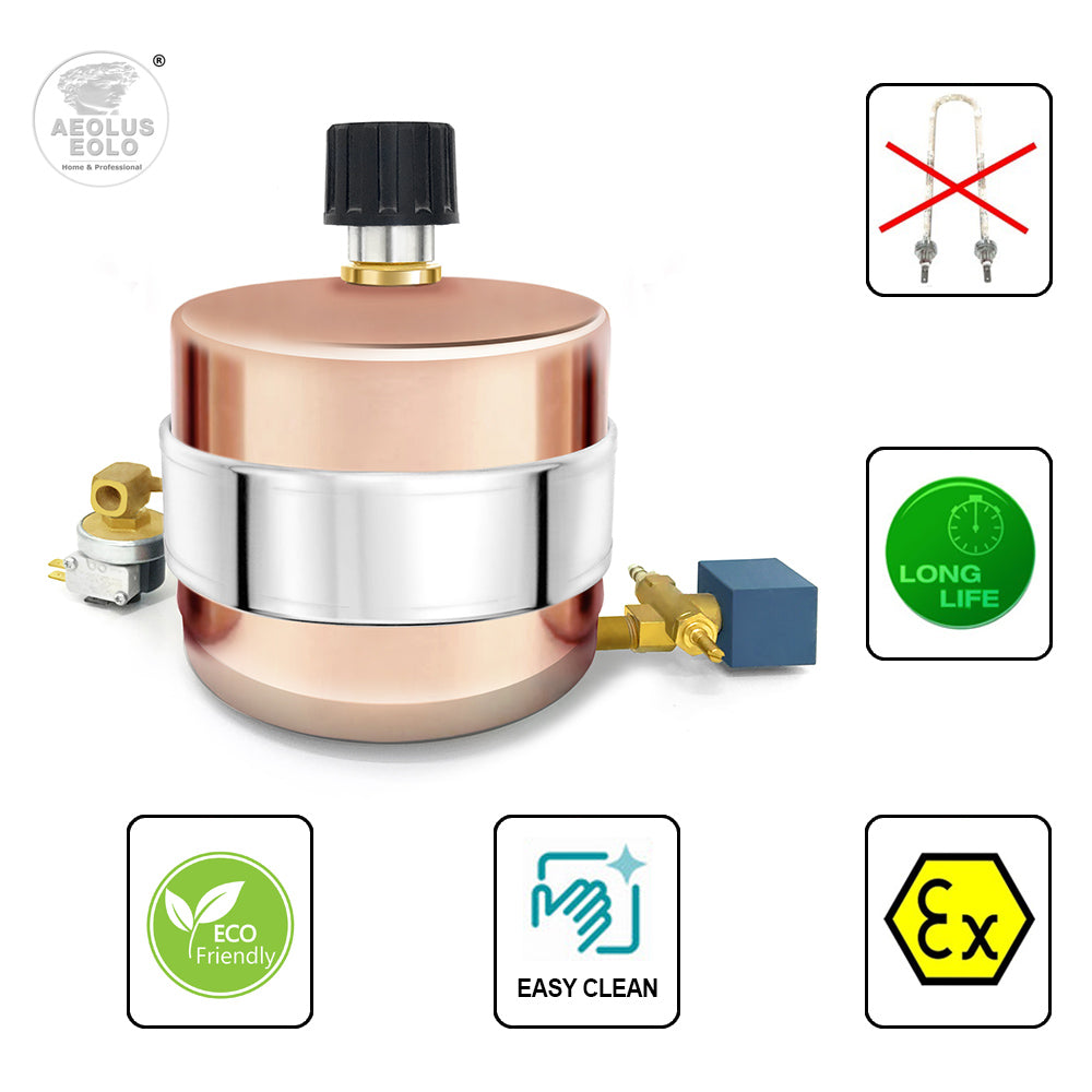 Sistema stirante professionale AV01 FF RA con Caldaia in rame a Risparmio energetico Resistenza esterna anticalcare e Ricarica automatica Classe energetica A++ Made in Italy Garanzia 5 anni