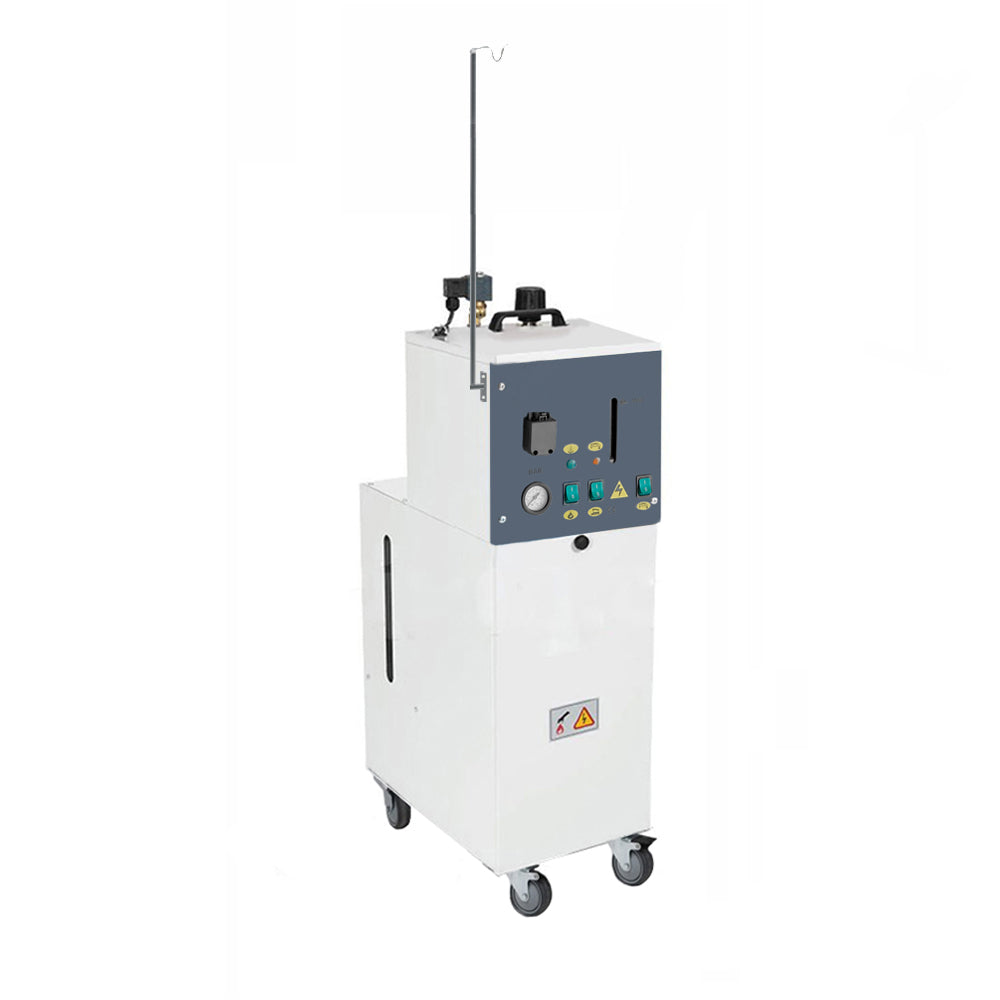 Sistema stirante professionale AV05 BS TRIPLE INOX con caldaia in acciaio inox AISI 304 e resistenza esterna anticalcare (4,5 L) e tanica acqua/liquido per la sanificazione da 10 litri Made in Italy Garanzia 5 anni