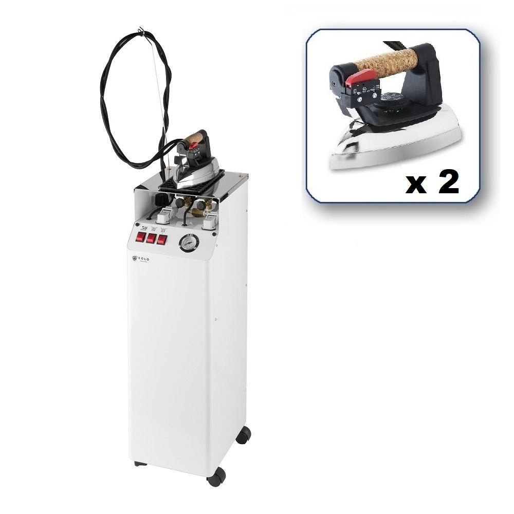 Sistema stirante professionale AV01 FF RA con Caldaia in rame a Risparmio energetico Resistenza esterna anticalcare e Ricarica automatica Classe energetica A++ Made in Italy Garanzia 5 anni
