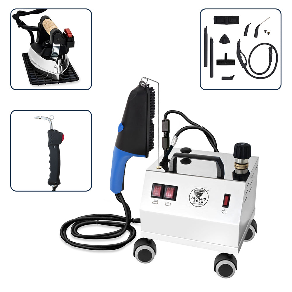 EOLO Sistema Stirante AV02 F4 INOX Professionale con Caldaia in Rame a Risparmio Energetico e Resistenza Esterna Anticalcare (2 L) Made in Italy Garanzia 5 Anni Efficienza A++