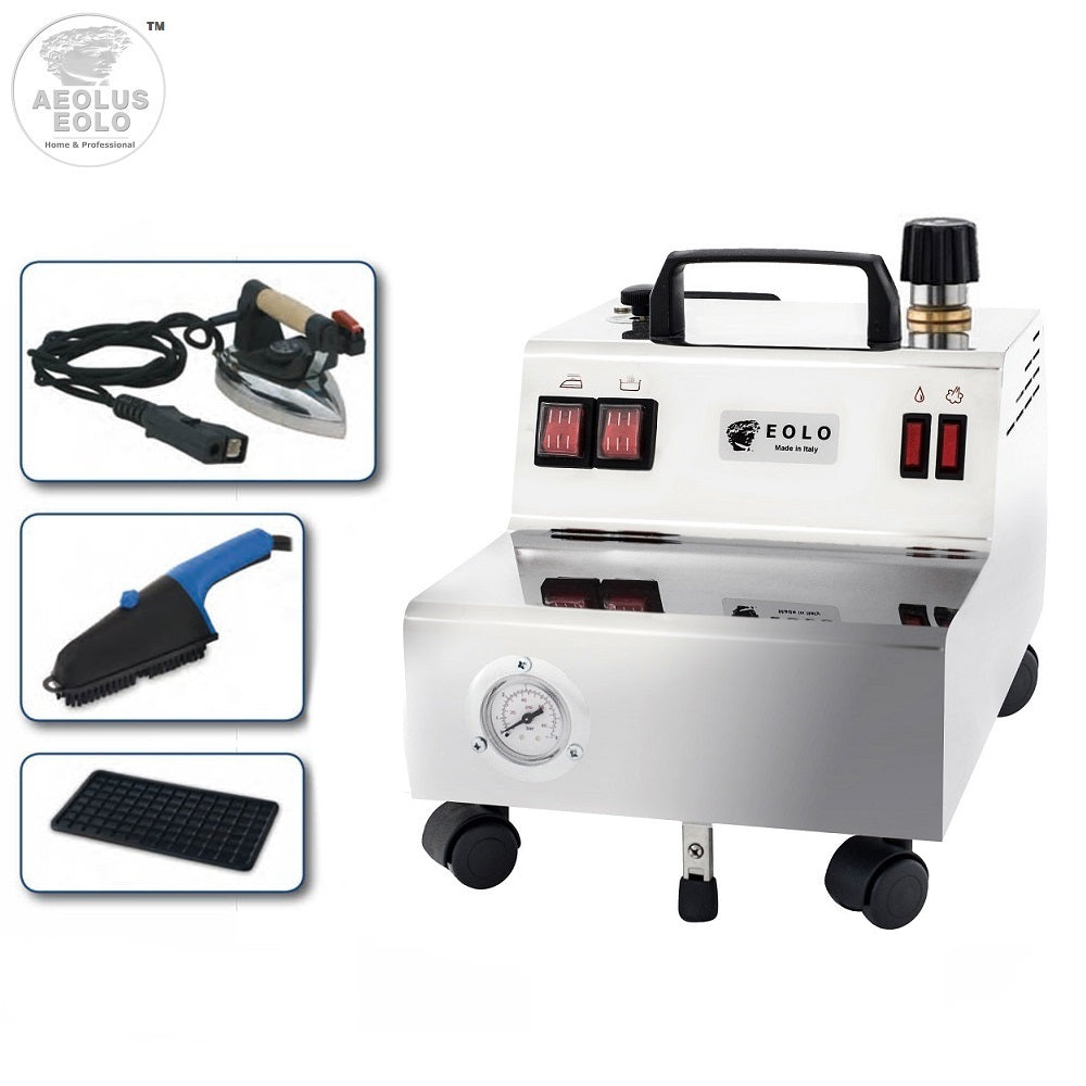 Sistema stirante professionale GV11 INOX con Caldaia in Rame a Risparmio energetico e Resistenza Esterna anticalcare (2,4 L) Made in Italy Garanzia 5 anni