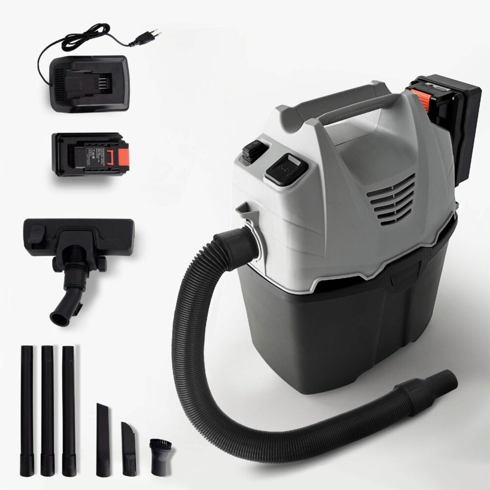EOLO Aspirapolvere LP19 B Professionale Portatile senza Filo con Alimentazione a Batteria Aspiratore Polveri Liquidi Solidi Made in Italy Garanzia 5 Anni Efficienza A++
