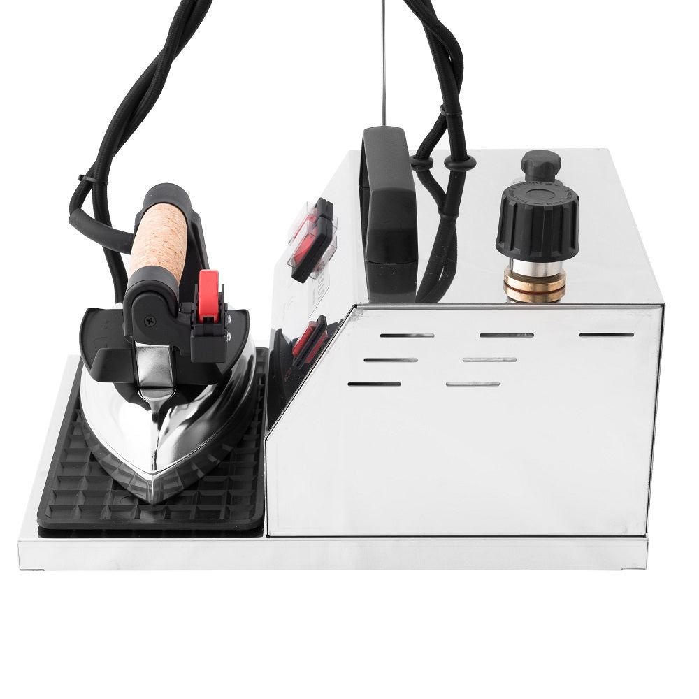 Sistema stirante professionale GV10 INOX con Caldaia in Rame a Risparmio energetico e Resistenza esterna anticalcare (2 L) Made in Italy Garanzia 5 anni