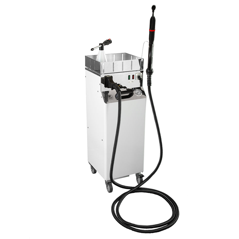 EOLO Pulitore AV05 T RA a Vapore Secco Saturo Professionale Ricarica Automatica Pulitore Multiuso Lavasuperfici Sanifica Igienizza Disinfetta Studi Medici Laboratori Vaporetto Pulizia Potente Anticalcare Made in Italy Garanzia 5 Anni Efficienza A++
