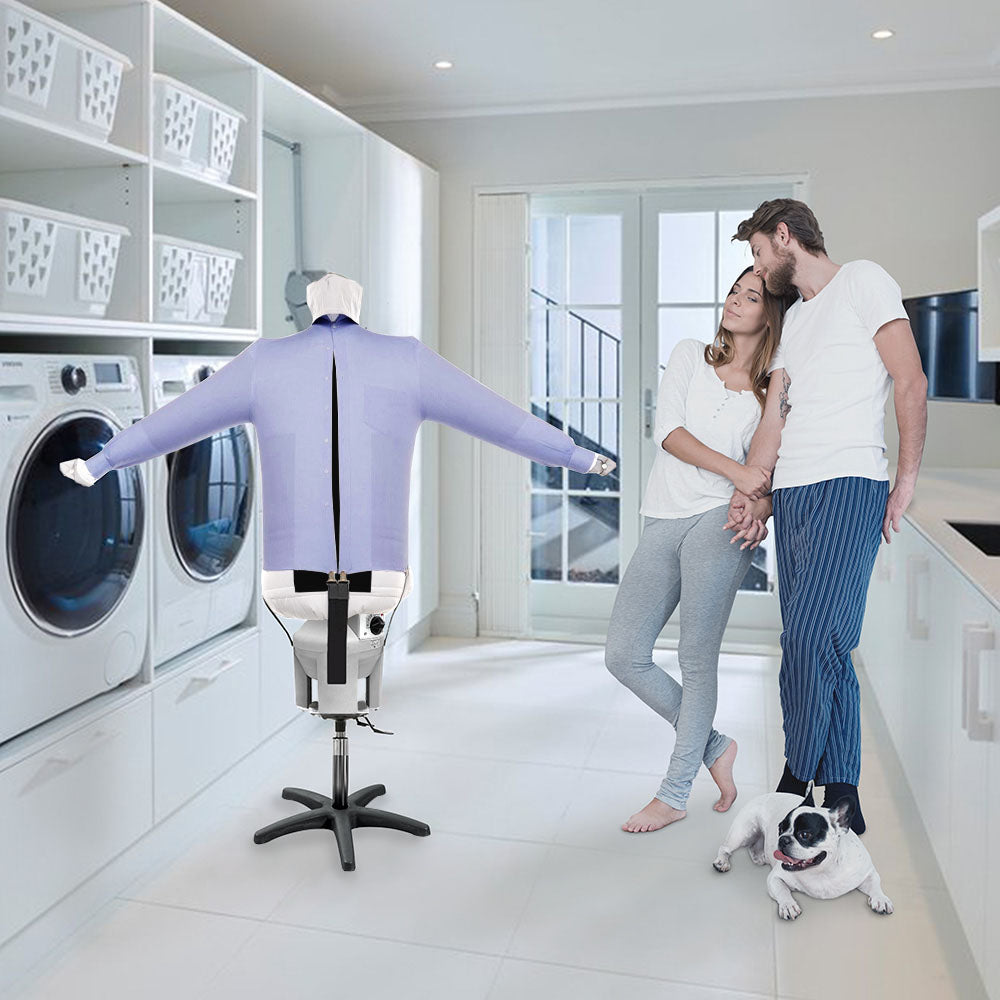 EOLO Stiratore SA07 S SELF ECO Stirasciuga in Automatico Camicette Polo Maglie Asciugatrice Stira Camicie Manichino Aria Calda Stiratore Verticale Ferro da Stiro Professionale Robot Stirapanni 3 Programmi Made in Italy Garanzia 5 Anni Efficienza A++