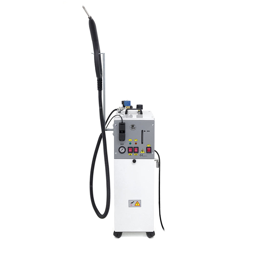 EOLO Generatore di Vapore AV05B CLEAN INOX Professionale Lavasuperfici Disinfesta Lavavetri Pavimenti Potente Kit Accessori Pulizia Igienizzazione Set Divani Tessuti Pulitore Anticalcare Made in Italy Garanzia 5 Anni Efficienza A++