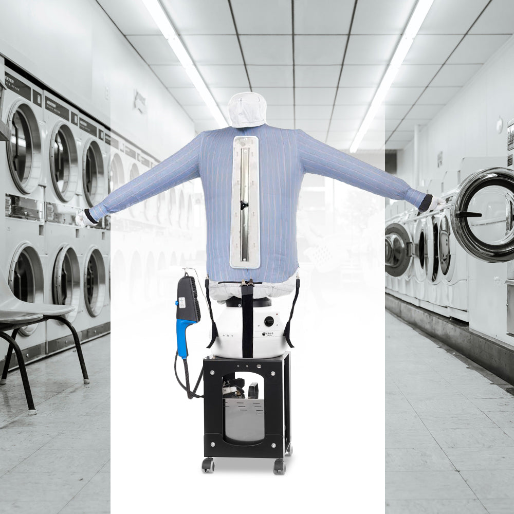 EOLO StirAsciugatore SA19 S FULL INOX in Automatico Camicie Camicette Polo Stiratore Professionale Stira Asciuga Spazzola a Vapore Generatore con Caldaia Robot Verticale Manichino Aria Calda Ferro Stiro Facile Made in Italy Garanzia 5 Anni Efficienza A++