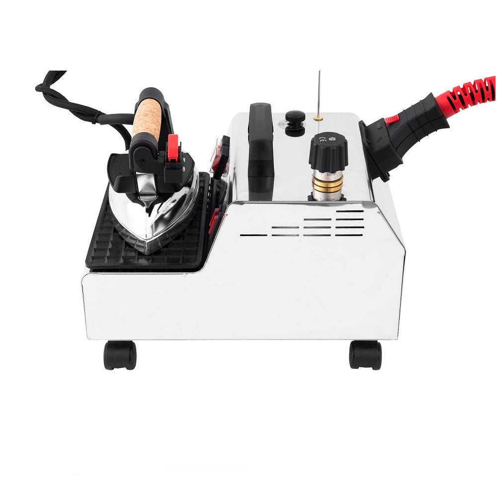 Sistema stirante professionale GV11 INOX con Caldaia in Rame a Risparmio energetico e Resistenza Esterna anticalcare (2,4 L) Made in Italy Garanzia 5 anni