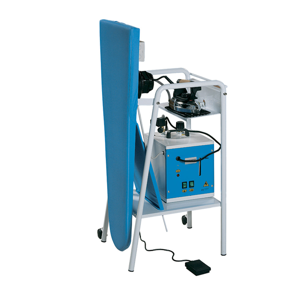 Tavolo da stiro Professionale pieghevole Motore aspirante con Piano riscaldato Modello AT10 CMB Made in Italy Garanzia 5 anni