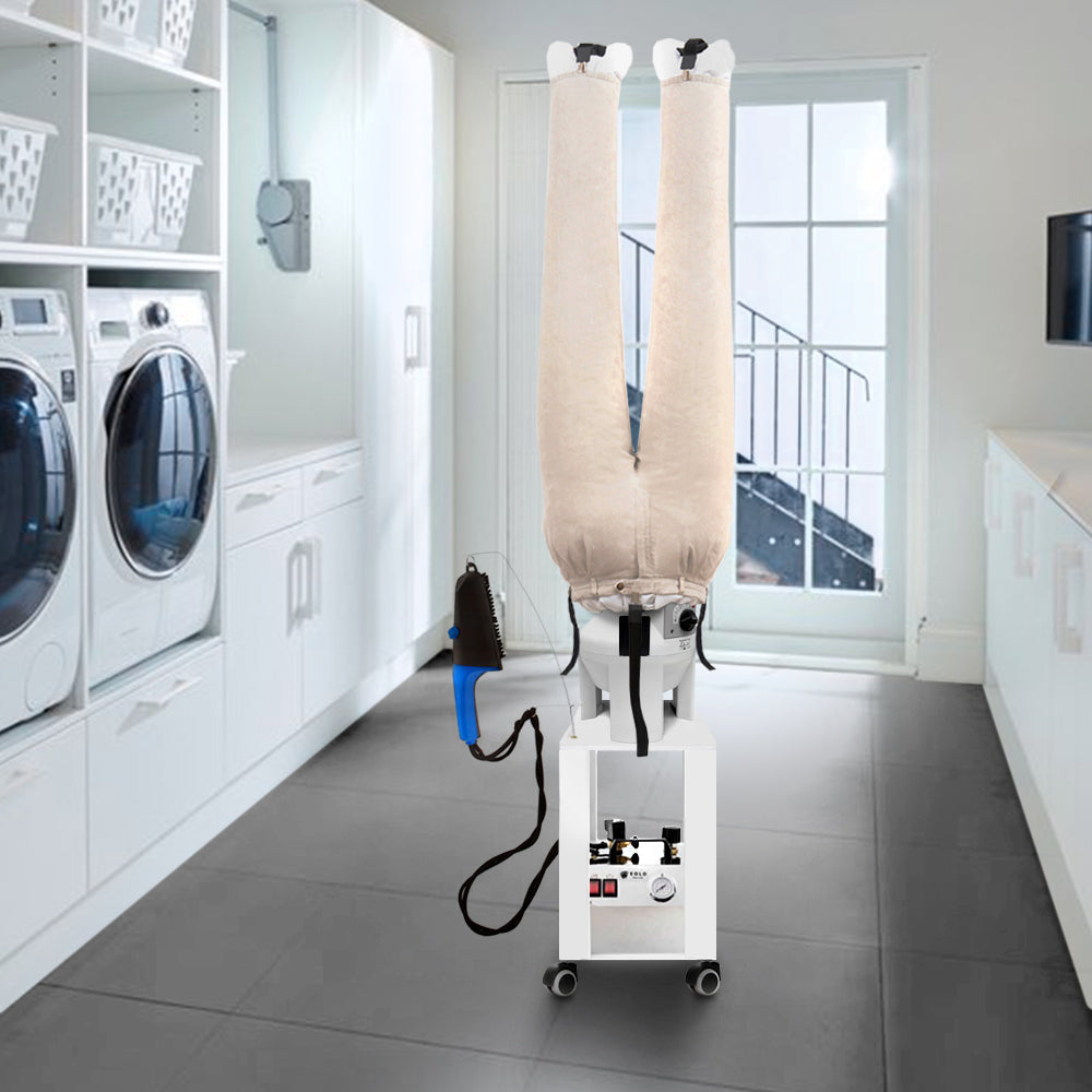 EOLO Stiracamicie Pantaloni SA18 SP INOX Professionale Robot Stira Asciuga Automatico Camicie Polo Stirasciugatrice Spazzola a Vapore con Caldaia Manichino Asciugatrice Ferro da Stiro Verticale Stendiasciuga Made in Italy Garanzia 5 Anni Efficienza A++