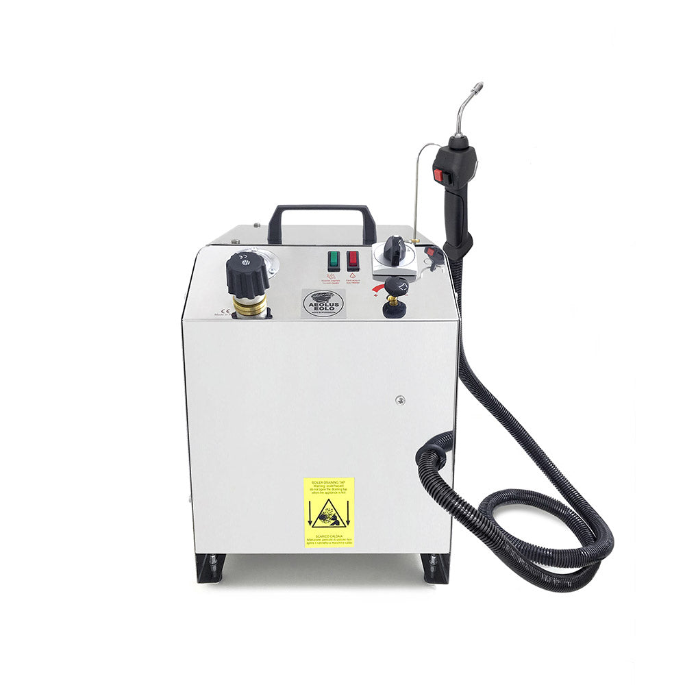 EOLO Pulitore LP02 SM Professionale Multiuso Pistola a Vapore Pulizia Disinfestazione Sanificazione Igienizzazione Superfici Laboratori Studi Medici Officine Orefici Potente Vaporetto Pulitrice Anticalcare Made in Italy Garanzia 5 Anni Efficienza A++