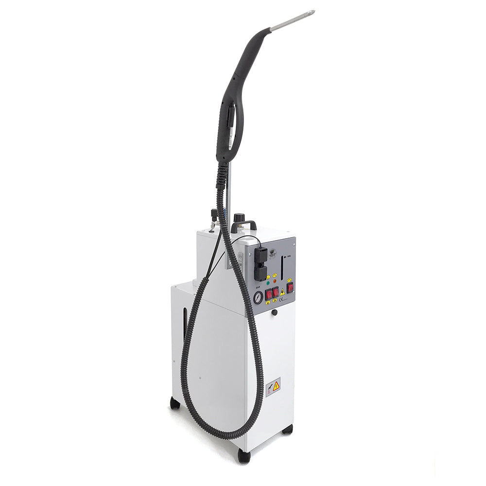 EOLO Generatore di Vapore AV05B CLEAN INOX Professionale Lavasuperfici Disinfesta Lavavetri Pavimenti Potente Kit Accessori Pulizia Igienizzazione Set Divani Tessuti Pulitore Anticalcare Made in Italy Garanzia 5 Anni Efficienza A++
