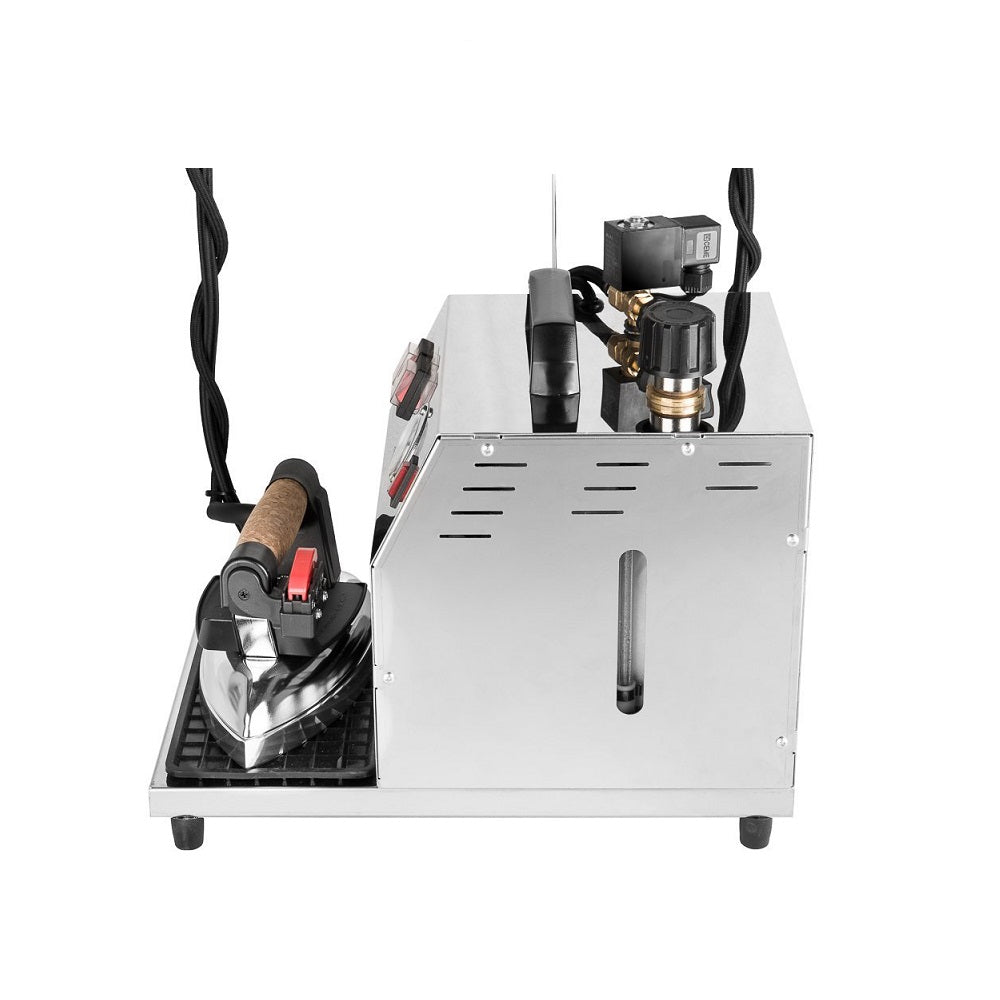 Sistema stirante professionale GV09 INOX con Caldaia in Rame a Risparmio energetico e Resistenza esterna anticalcare (3,5 L) Made in Italy Garanzia 5 anni