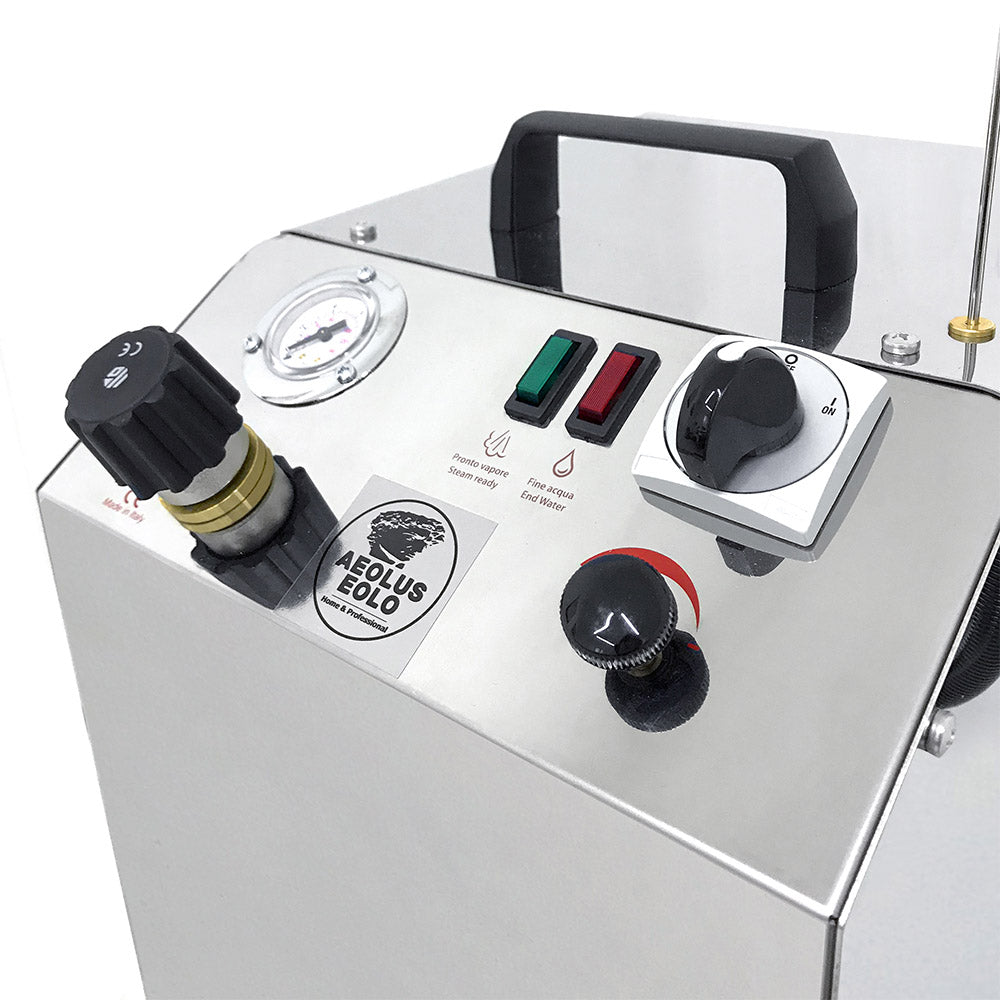 EOLO Pulitore LP02 SM Professionale Multiuso Pistola a Vapore Pulizia Disinfestazione Sanificazione Igienizzazione Superfici Laboratori Studi Medici Officine Orefici Potente Vaporetto Pulitrice Anticalcare Made in Italy Garanzia 5 Anni Efficienza A++