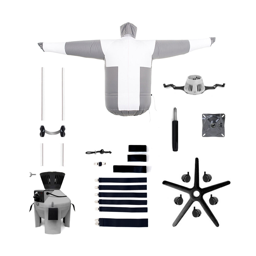 RepaSSécheur SA06 INOX S à hauteur réglable et roulettes - Sèche et repasse en automatique chemises, chemisiers, polos, sweat-shirts, ... par un jet d’air chaud