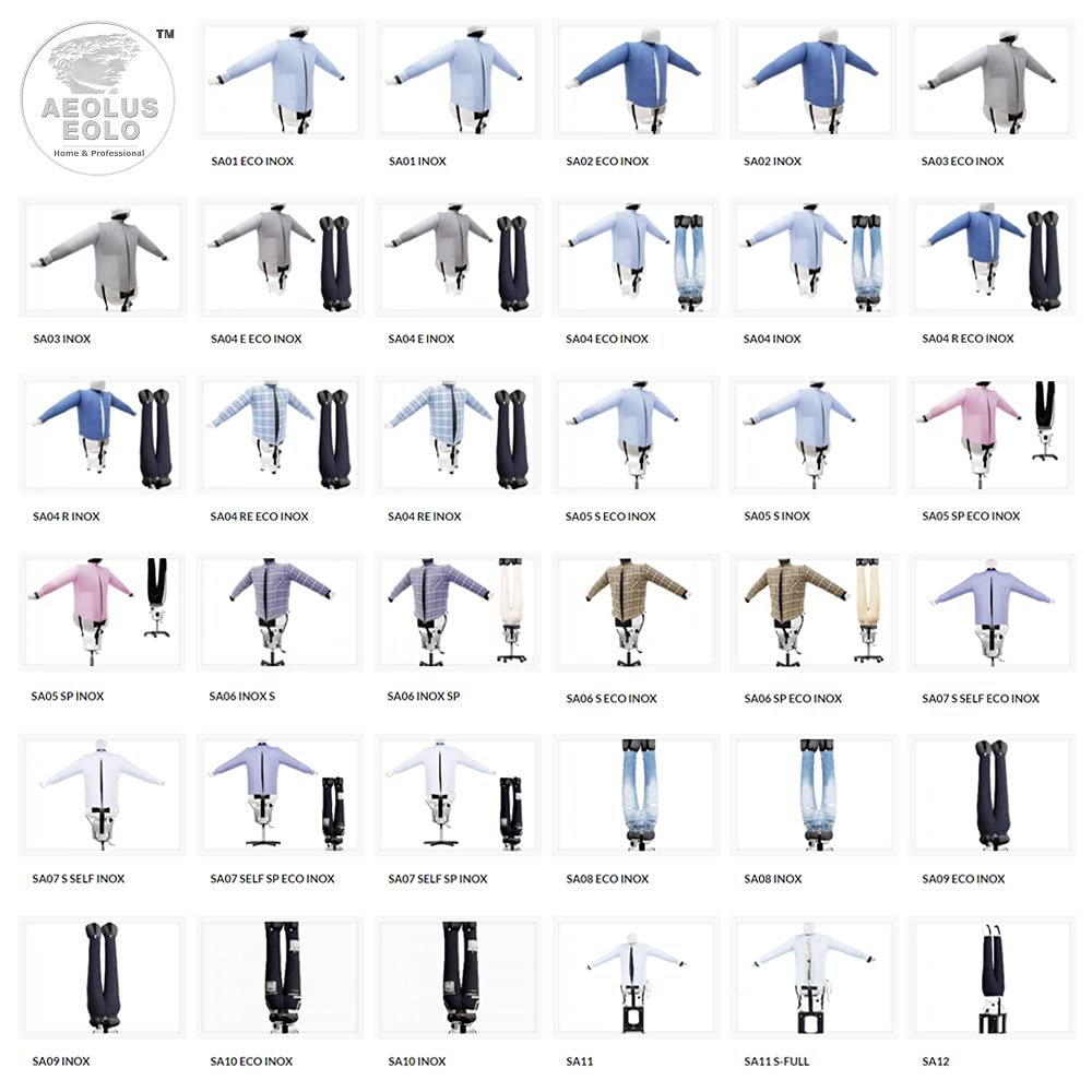 EOLO Stiracamicie SA01 ECO Stira Asciuga in Automatico Camicie Camicette Polo Maglie Felpe StirAsciugatore Stiratrice Asciugatrice Manichino Aria Calda Stiro Verticale Ferro da Stiro Professionale 3 Programmi Made in Italy Garanzia 5 Anni Efficienza A++