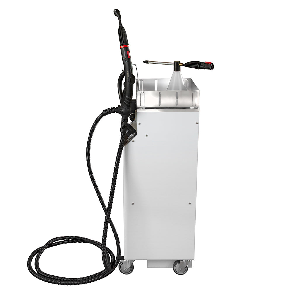 EOLO Macchina AV05 T PLUS RA Vapore Secco Saturo Ricarica Automatica Pulitore Professionale Pulizia Ambienti Superfici Sanifica Disinfetta Igienizza Laboratori Officine Pulitrice Vaporetto Anticalcare Made in Italy Garanzia 5 Anni Efficienza A++