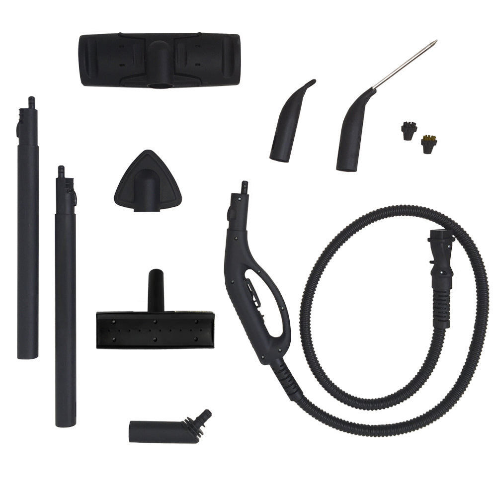 EOLO Generatore di Vapore AV05B CLEAN INOX Professionale Lavasuperfici Disinfesta Lavavetri Pavimenti Potente Kit Accessori Pulizia Igienizzazione Set Divani Tessuti Pulitore Anticalcare Made in Italy Garanzia 5 Anni Efficienza A++