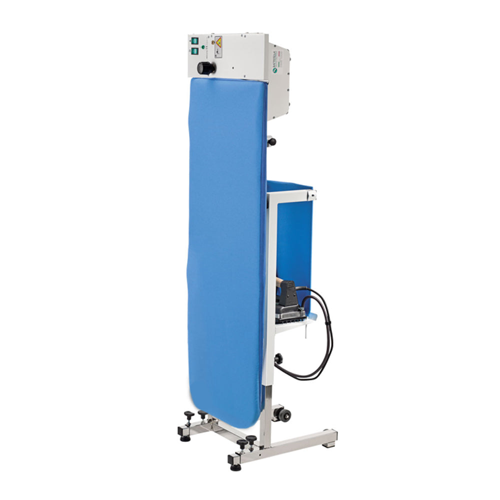 EOLO Tavolo da Stiro AT14 R (112x58 cm) Rettangolare Professionale Piano Pieghevole Motore Aspirante con Piano Riscaldato Completo di Generatore Vapore con Caldaia a Risparmio Energetico e Elettroferro Made in Italy Garanzia 5 Anni Efficienza A++