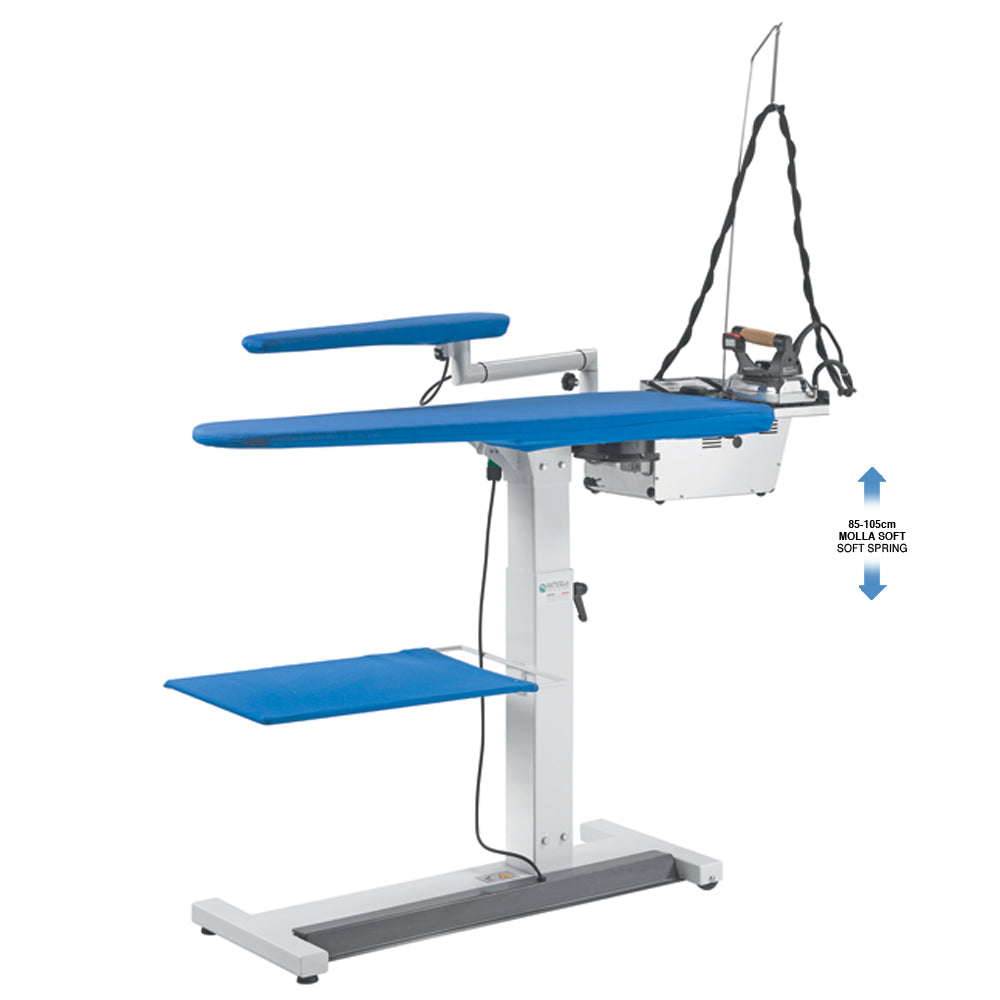 EOLO Tavolo da Stiro AT18 RA Professionale Pieghevole Motore Aspirante e Soffiante con Piano Riscaldato Altezza Regolabile Made in Italy Garanzia 5 anni Efficienza A++