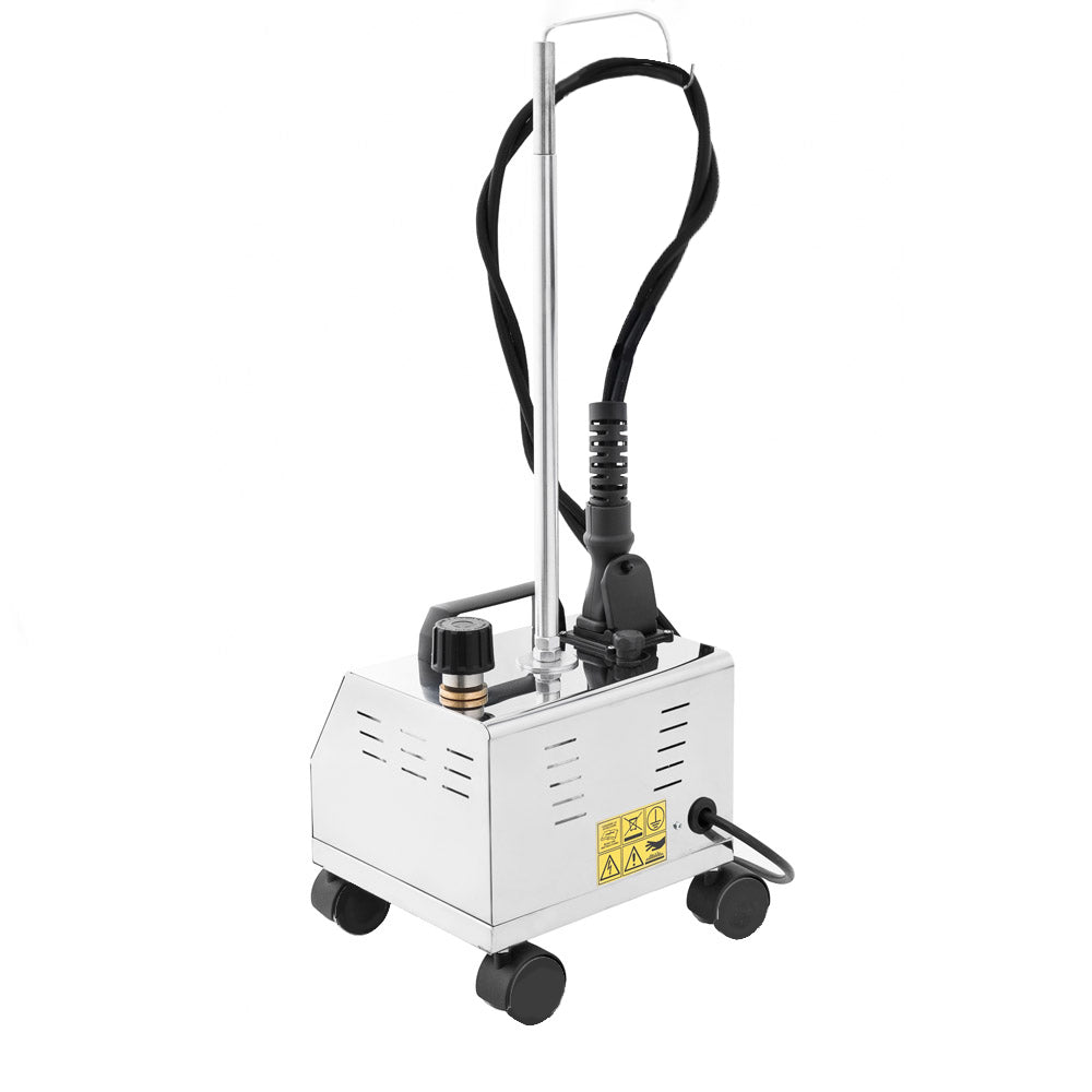EOLO Generatore di Vapore AV02P INOX Professionale Lavasuperfici Disinfesta Lavavetri Vaporetto Potente Spazzola Elettrica Accessori Pulizia Igienizzazione Divani Tessuti Sedili Auto Anticalcare Made in Italy Garanzia 5 Anni Efficienza A++