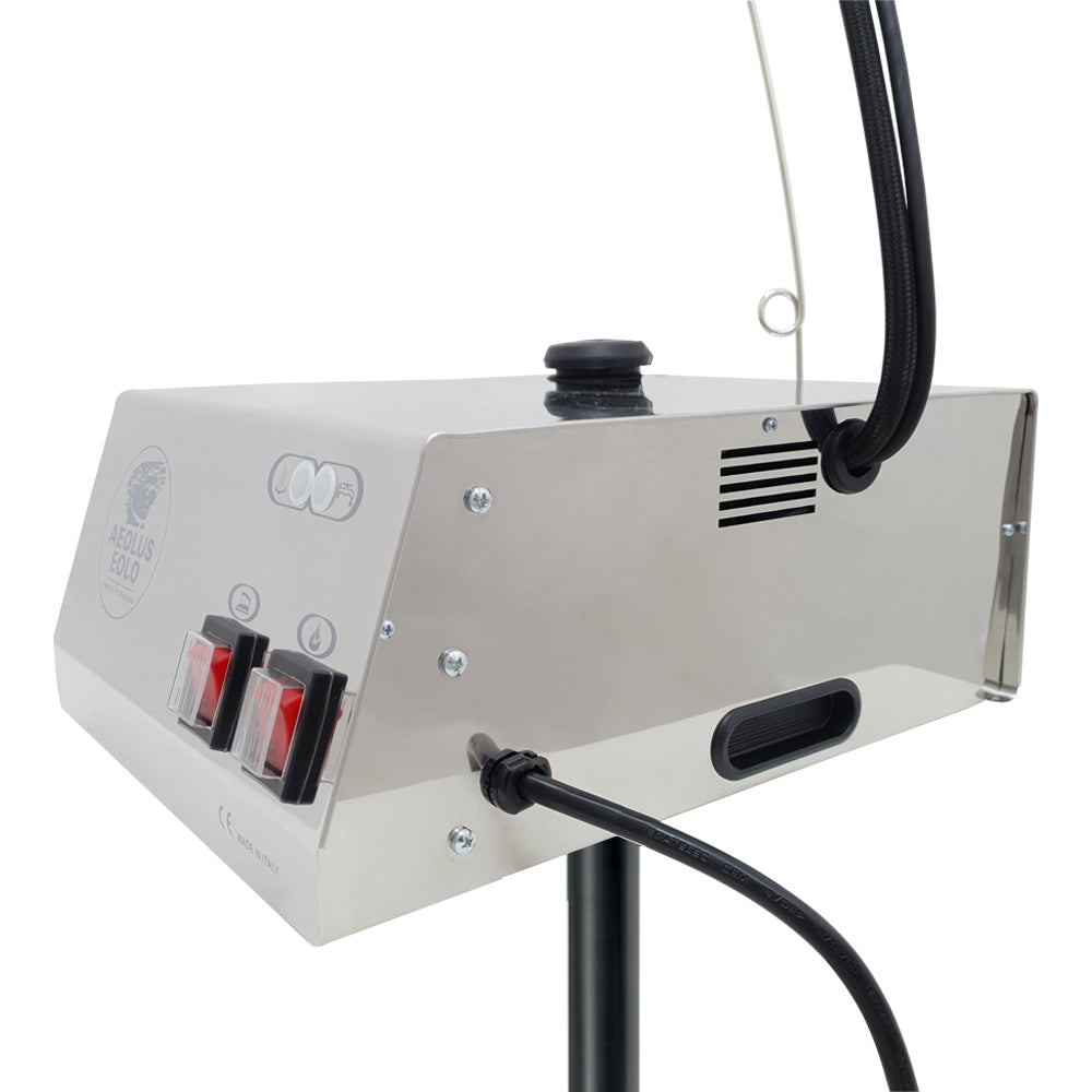 EOLO Generatore di Vapore GVK4P RA Professionale Lavasuperfici Disinfesta Lavavetri Vaporetto Potente Pavimenti Tende Tappeti Pulizia Igienizzazione Set Accessori Divani Tessuti Sedili Auto Anticalcare Made in Italy Garanzia 5 Anni Efficienza A++