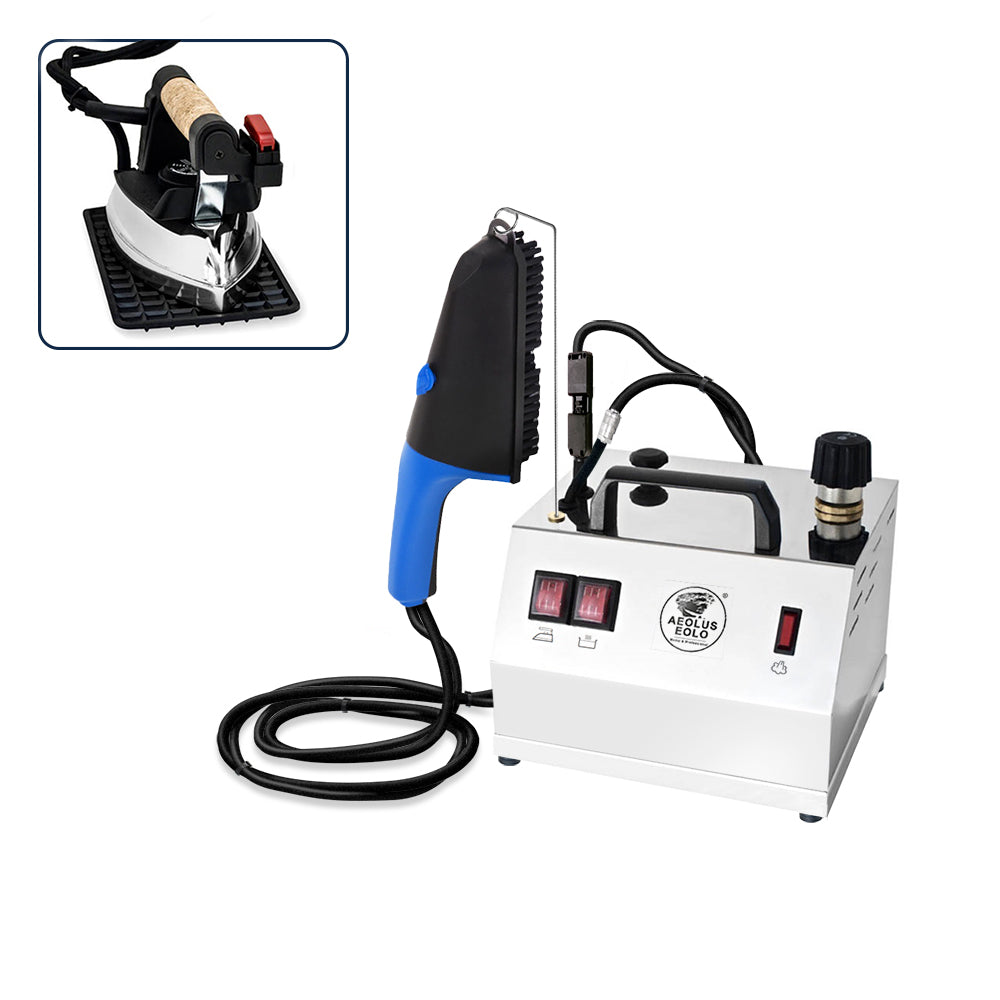 Sistema stirante professionale GVS2 DUAL INOX con Caldaia in rame a Risparmio energetico e Resistenza esterna anticalcare (1,2 L) Made in Italy Garanzia 5 anni