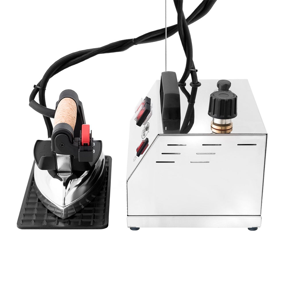 Sistema stirante professionale GVS1 INOX con Caldaia in Rame a Risparmio energetico e Resistenza esterna anticalcare (1,2 L) Made in Italy Garanzia 5 anni