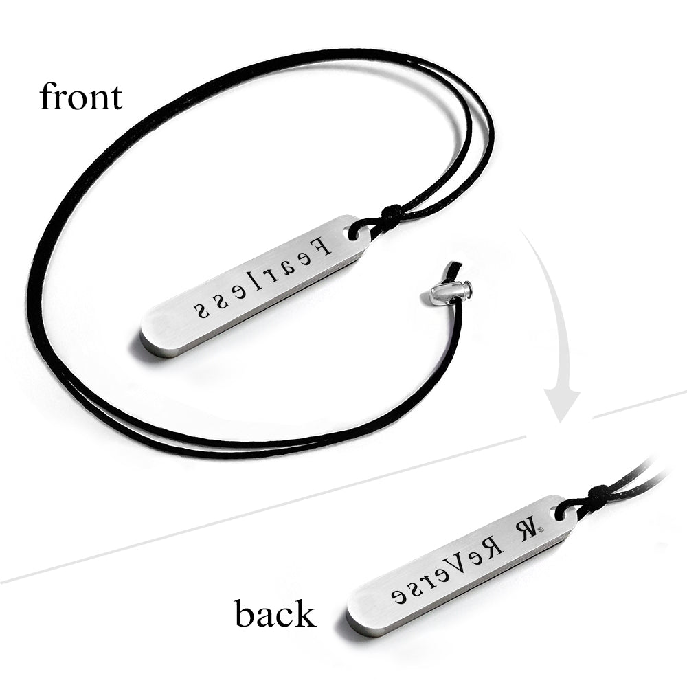 REVERSE Exclusive Positive Emotion Necklace with Pendant FEARLESS Collana con Ciondolo Art. 0372