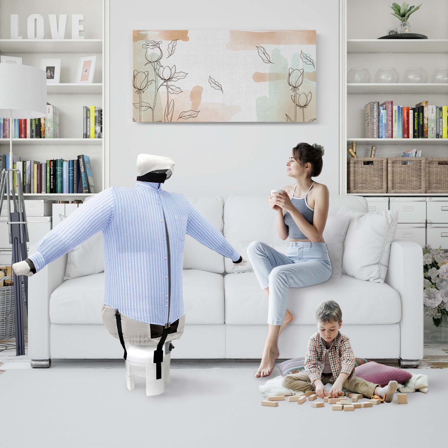 EOLO Stiracamicie Pantaloni SA04 INOX Stira Asciuga Automatico Camicie Pantaloni StirAsciuga Robot Aria Calda Manichino Ferro da Stiro Verticale StirAsciugatrice Professionale Asciugabiancheria 2 Programmi Made in Italy Garanzia 5 Anni Efficienza A++