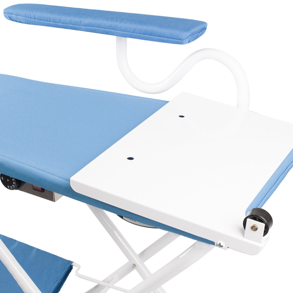 Planche à repasser pro aspirante, soufflante, chauffante avec thermostat, modèle AS01 (112 x 42 cm)