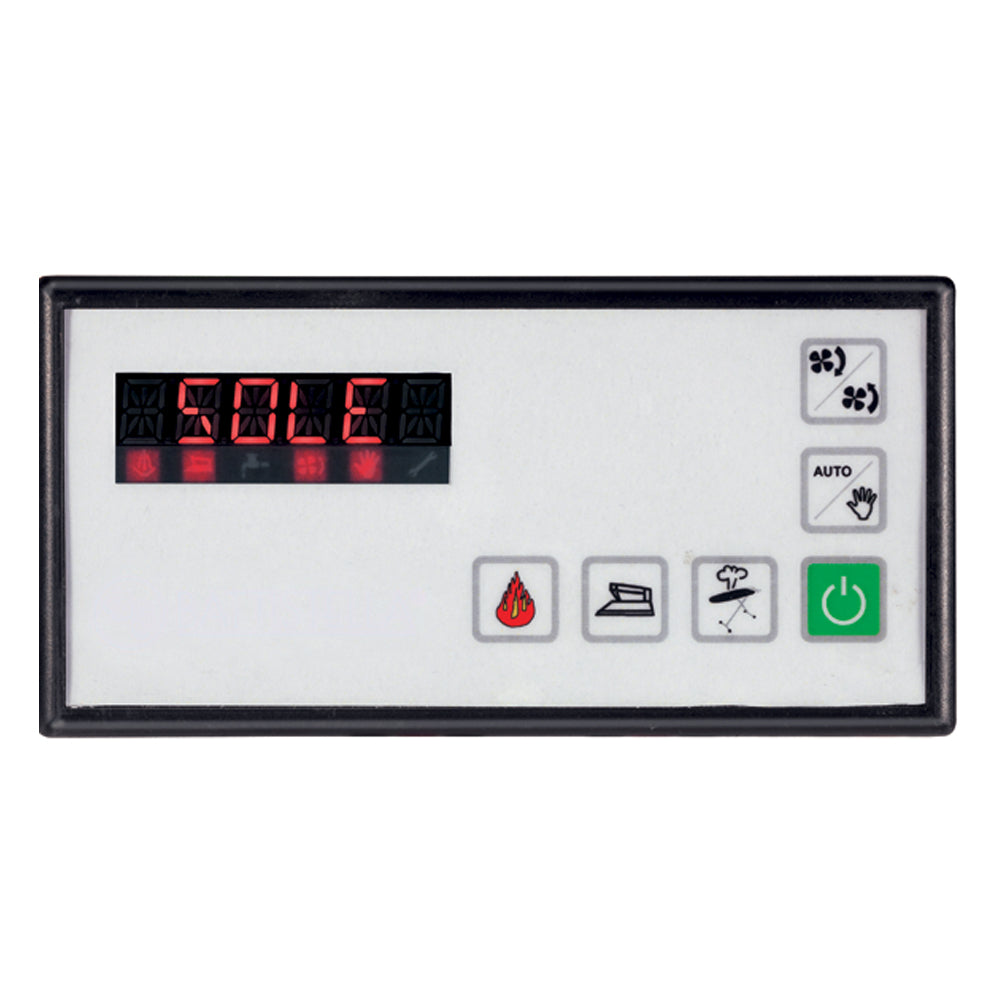 EOLO Tavolo da Stiro AT17 VRA (121x44 cm) Professionale Pieghevole Motore Aspirante Soffiante Piano Riscaldato Ferro da Stiro Generatore Vapore con Caldaia Ricarica Automatica Consolle Display Elettronico Made in Italy Garanzia 5 Anni Efficienza A++