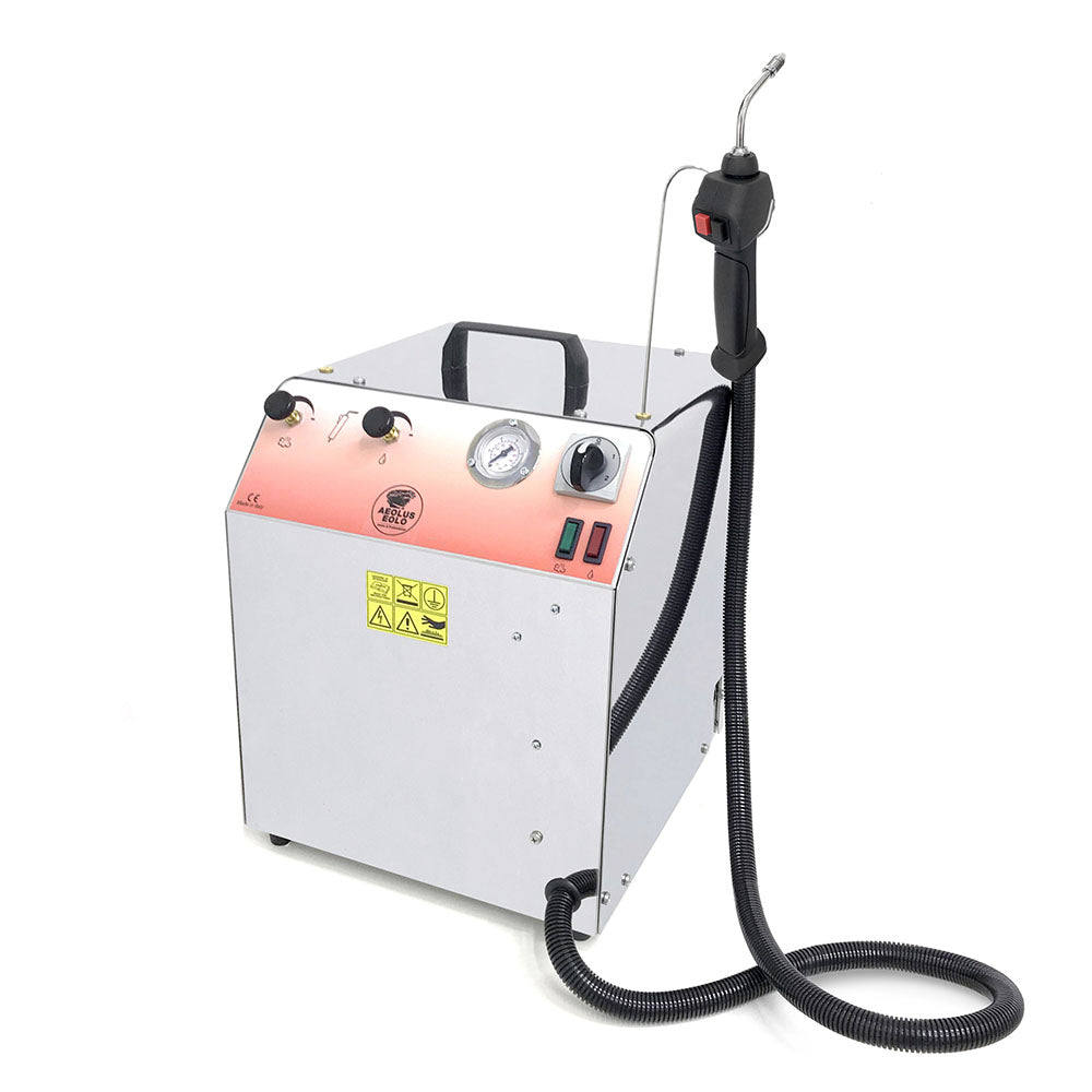 EOLO Macchina LP02 C RA Pistola a Vapore Secco 180 Gradi Ricarica Automatica Pulitrice Professionale Pulizia Disinfestazione Igienizzazione Superfici Laboratori Studi Medici Officine Artigiani Anticalcare Made in Italy Garanzia 5 Anni Efficienza A++