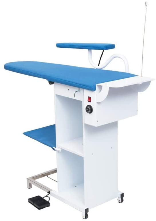 Tavolo da stiro professionale modello TS05 con caldaia Motore aspirante e soffiante Piano riscaldato con termostato Classe Energetica A++ Made in Italy Garanzia 5 anni