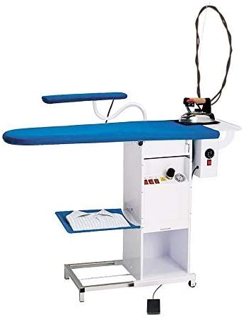 Tavolo da stiro professionale con Caldaia e Ferro da stiro Motore aspirante Piano riscaldato con termostato TS03 RA Classe Energetica A++ Made in Italy Garanzia 5 anni
