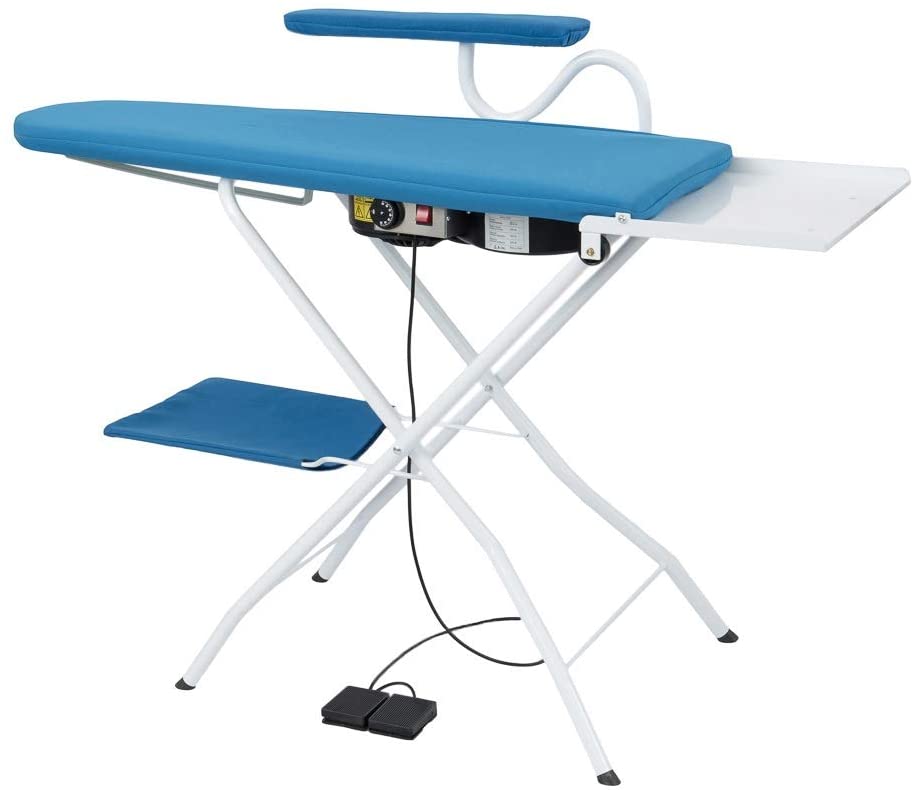 Planche à repasser pro aspirante, soufflante, chauffante avec thermostat, modèle AS01 (112 x 42 cm)