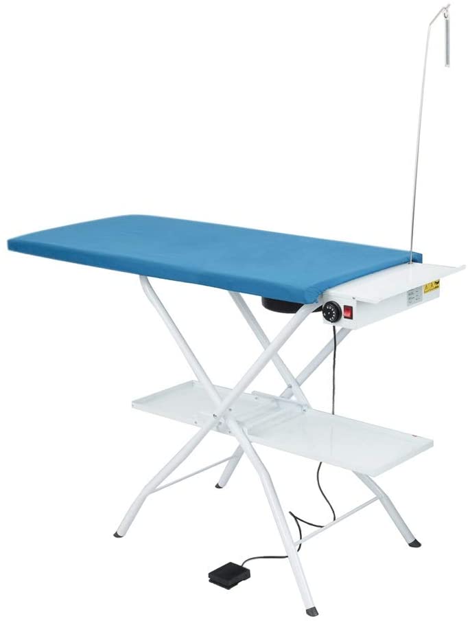 Table à repasser pro rectangulaire aspirante, chauffante avec thermostat, modèle AS02 (112 x 50 cm)
