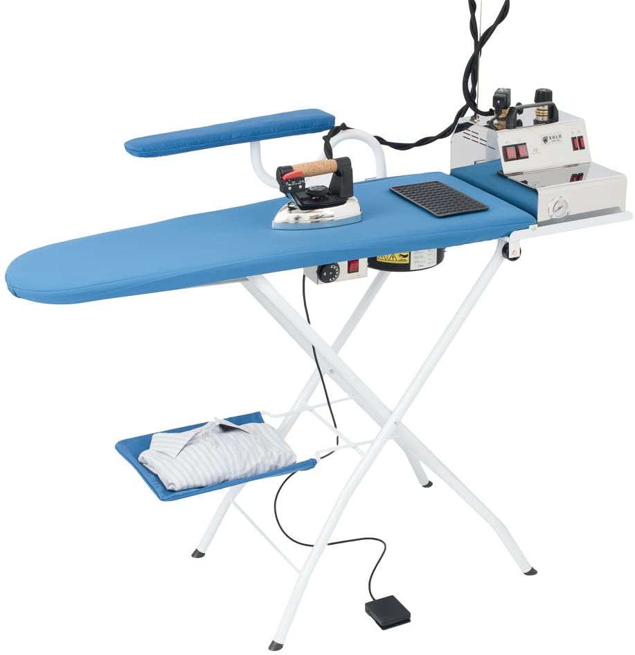 Planche à repasser pro aspirante et chauffante avec thermostat, modèle AS03 (112 x 42 cm)
