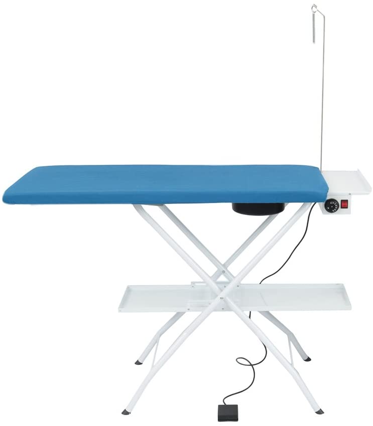 Table à repasser pro rectangulaire aspirante, chauffante avec thermostat, modèle AS02 (112 x 50 cm)