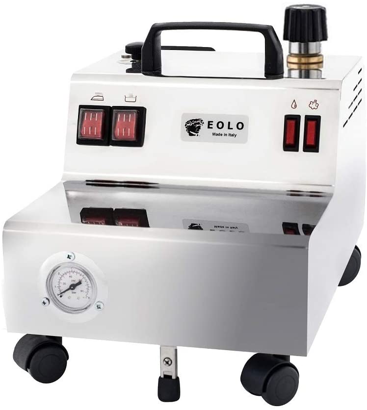 EOLO Sistema Stirante GV05 INOX Ferro da Stiro e Spazzola Professionale Vapore Secco Stiro Verticale Caldaia in Rame Rapida Produzione Vapore Efficienza A++ Resistenza Anticalcare Acciaio Inox Stiratrice Verticale Made in Italy Garanzia 5 Anni