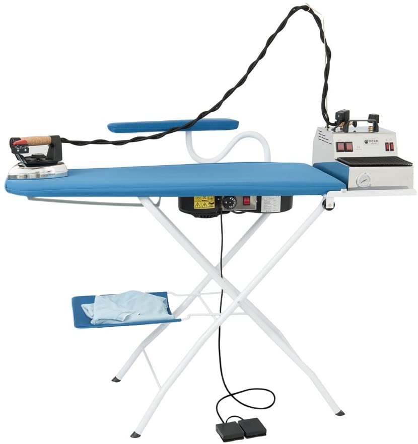 Planche à repasser pro aspirante, soufflante, chauffante avec thermostat, modèle AS01 (112 x 42 cm)