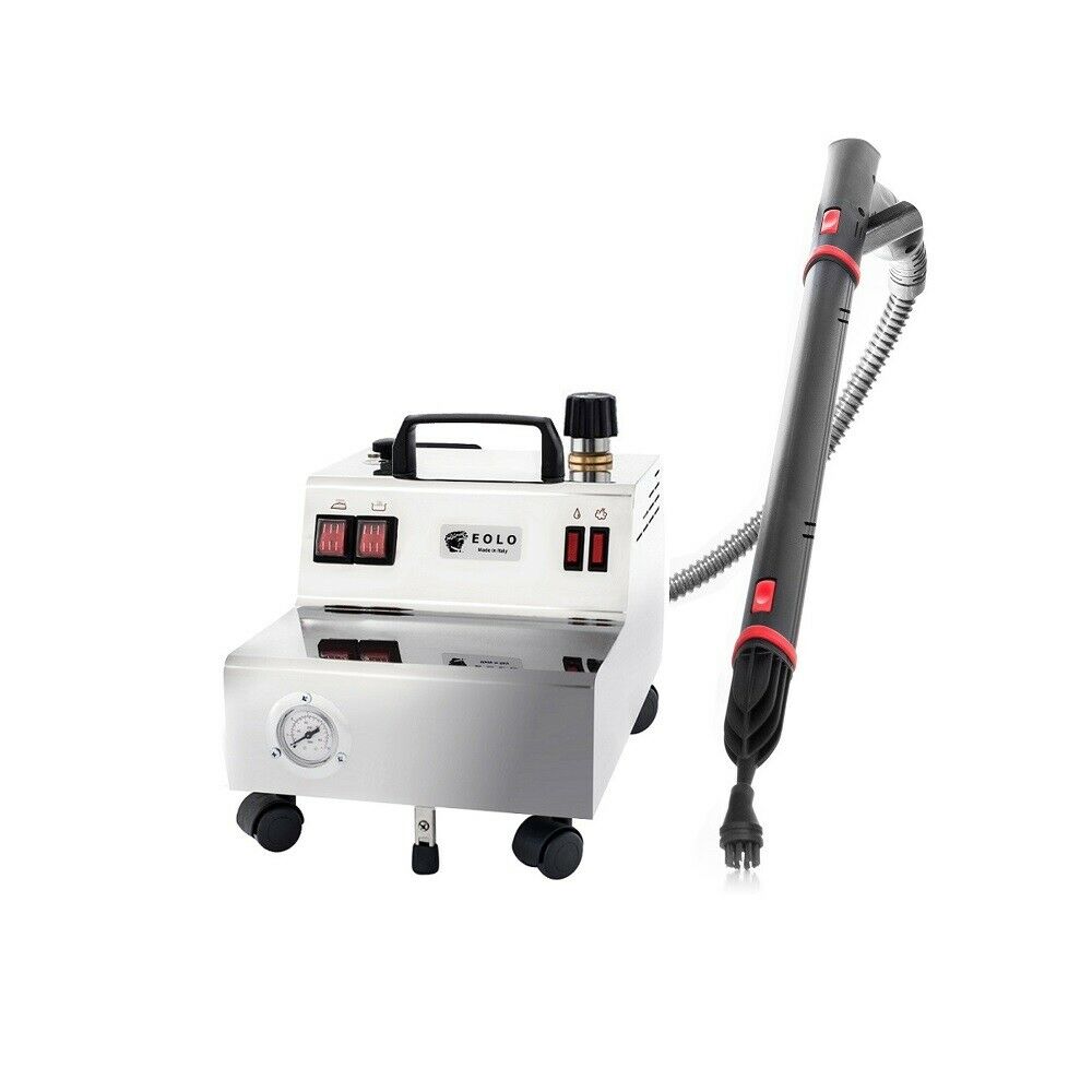 EOLO Pulitore a Vapore GV05 PX Anticalcare Lavapavimenti Vetri Macchinario Pulitrice Disinfettazione Materassi Vaporetto per Pulire Disinfettare Casa Bagno Set Accessori Pulizia Vaporella Professionale Made in Italy Garanzia 5 Anni Efficienza A++