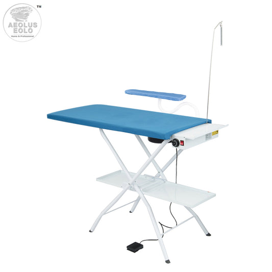 Asse da stiro professionale rettangolare aspirante e riscaldata con termostato Modello AS09 Made in Italy Garanzia 5 anni