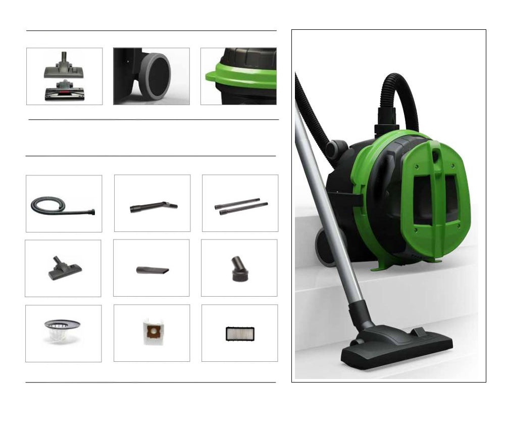Aspirateur semi-professionnel pour la maison et les petits espaces LP20 PLUS GT à économie d’énergie