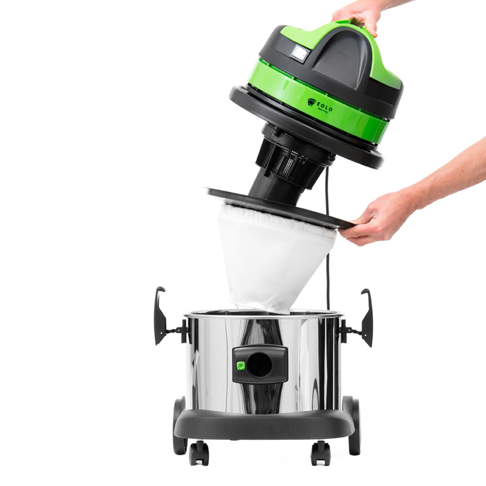 Aspirapolvere professionale per fuliggine e cenere calda con accessori, modello LP31 INOX GT