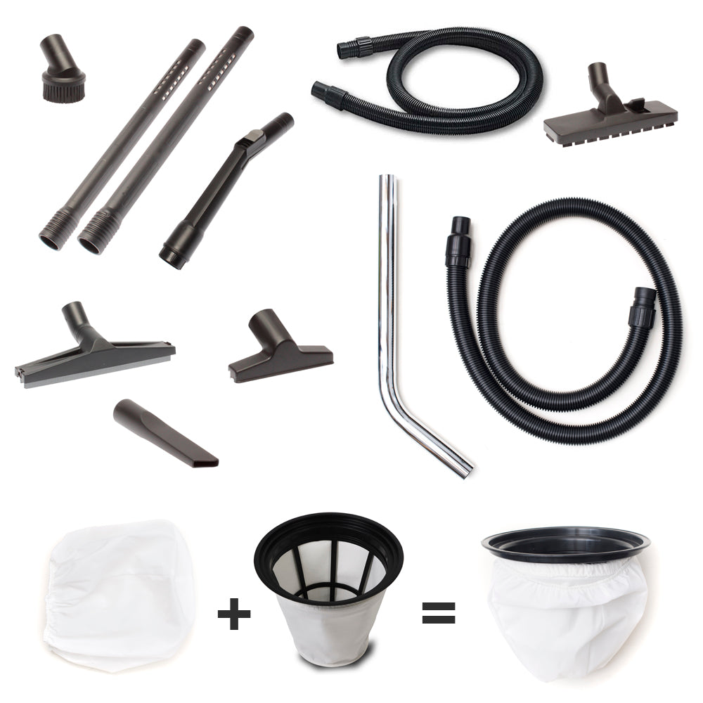 Aspirapolvere professionale per fuliggine e cenere calda con accessori, modello LP31 INOX GT