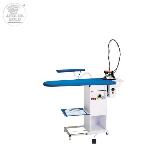 Tavolo da stiro professionale con Caldaia e Ferro da stiro Motore aspirante Piano riscaldato con termostato TS03 RA Classe Energetica A++ Made in Italy Garanzia 5 anni