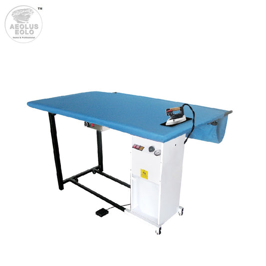 Tavolo da stiro professionale modello TS07 RA con caldaia Motore aspirante Piano riscaldato con termostato Classe Energetica A++ Made in Italy Garanzia 5 anni