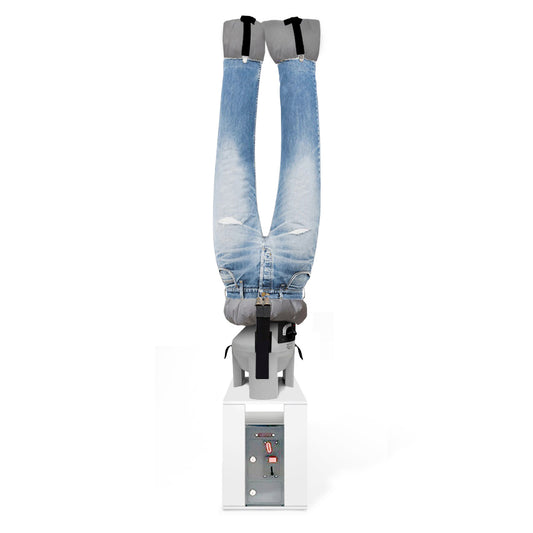 EOLO Stira Pantaloni SA17 P SELF INOX con Gettoniera Stiratore Asciuga Automatico Pantaloni Jeans Bermuda Stirasciuga Panni Professionale Stiratrice Asciugatrice Manichino Aria Calda Stiro Ferro 2 Programmi Made in Italy Garanzia 5 Anni Efficienza A++