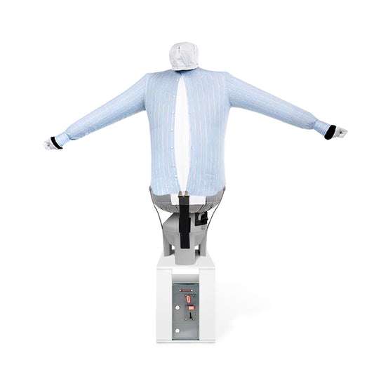 EOLO Stira Asciuga SA17 S SELF INOX Automatico Professionale con Gettoniera Camicie Camicette Polo Maglie Felpe Robot Stira Vestiti Ferro da Stiro Asciuga Stendiasciuga Aria Calda Ferro Verticale Stiratore Made in Italy Garanzia 5 Anni Efficienza A++